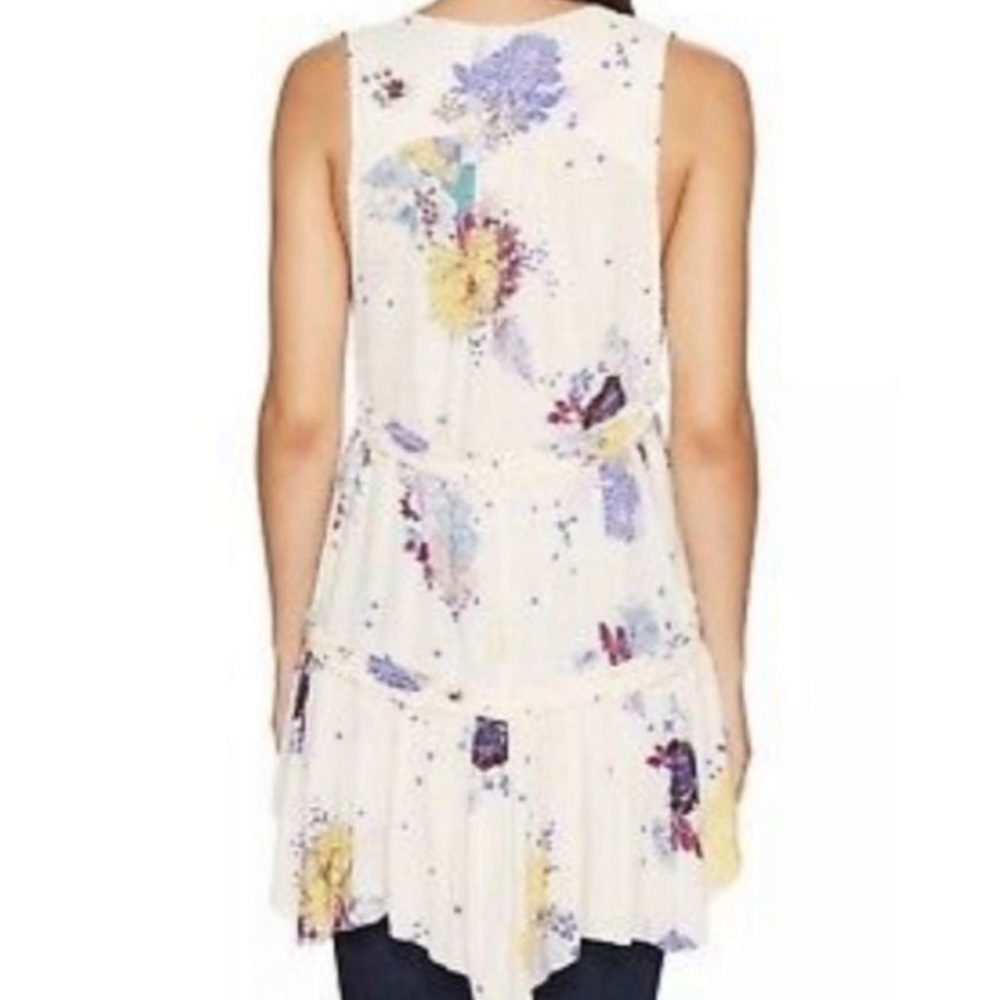 Free People! Purple Haze Floral Printed Tunic Or Mini Dress - Picture 2 of 11